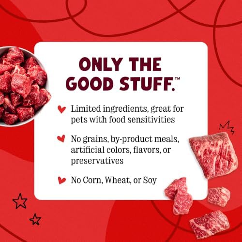 Stella & Chewy's Freeze-Dried Raw Wild Weenies Dog Treats - High-Protein Training Treats for Dogs & Puppies - All-Natural Red Meat Recipe with 97% Meat & Organs - USA Made - 3.25 oz Bag