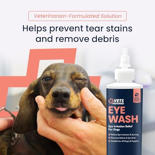 Dog Eye Drops & Wash for Tear Stains, Infection & Allergy Relief, 4 oz