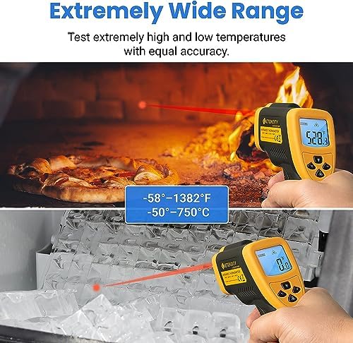 Etekcity Infrared Thermometer Laser Temperature Gun, -58℉~1382℉, D:S 16:1