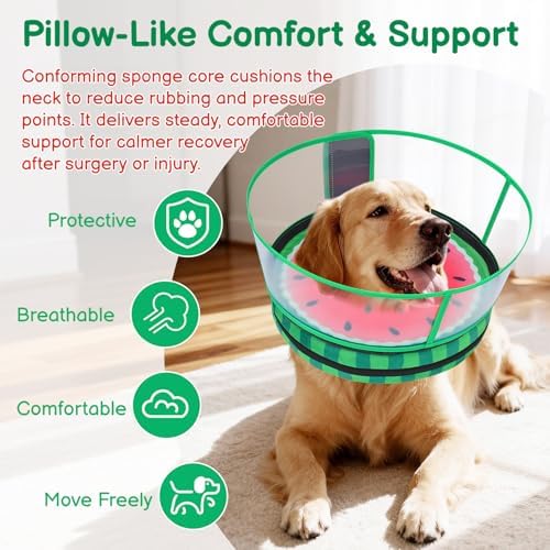 Dog Cone, No-Inflation Sponge Donut Collar for Dogs After Surgery