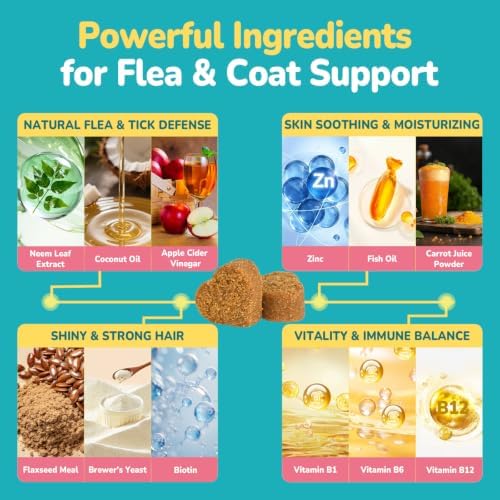Woyamay Flea and Tick Prevention for Dogs, Soft Chews, Chicken Flavor
