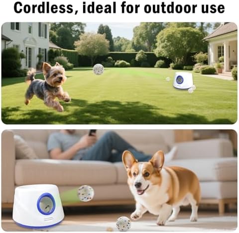 6 Pack Dog Balls, Specially Designed for Dogs that Like to chew, 2.2inch Stain-Resistant/Easy-Clean White Balls, Perfect for 2.2 Inch Automatic Dog Ball Launcher (ETPU Material)