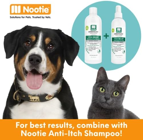 Nootie Itch Relief Shampoo for Dogs and Cats, Relieves Itchy Skin Medicated Pet Shampoo, Sold in Over 10,000 Vet Clinics and Pet Stores Worldwide, 8 oz
