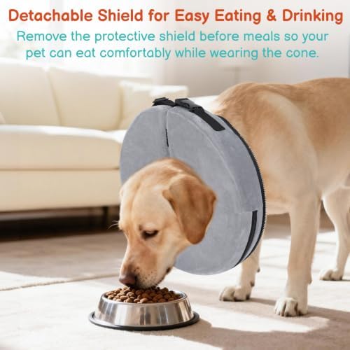 Dog Cone, No-Inflation Sponge Donut Collar for Dogs After Surgery
