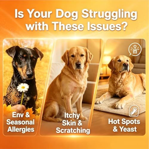 Dog Allergy Chews, Itchy Skin & Paw Licking Support, 120ct