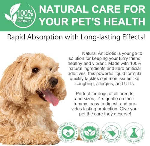 Antibiotics for Dogs, Natural Antibiotics for Dogs, Dog Antibiotics for Infection Supports Immune & Dogs Allergy Relief, Dog Multivitamin UTI Drops Natural Supplement for All Ages & Breeds-2PCS