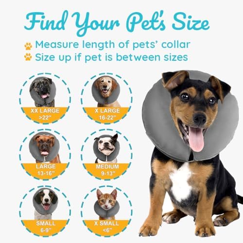 ZenPet Recovery Inflatable Collar for Dogs & Cats – Soft, Comfortable, Safe & Stress-Free Healing Alternative E-Collar After Surgery, Adjustable Donut Design, Secure Fit (X-Small)