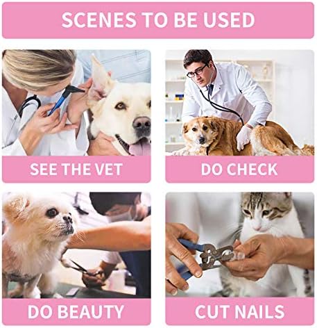 MCHY Inflatable Dog Cone,Adjustable Recovery Collar for Dogs After Surgery,Prevent from Biting & Scratching,Not Block Vision (Pink, M-Neck 10''- 14'')