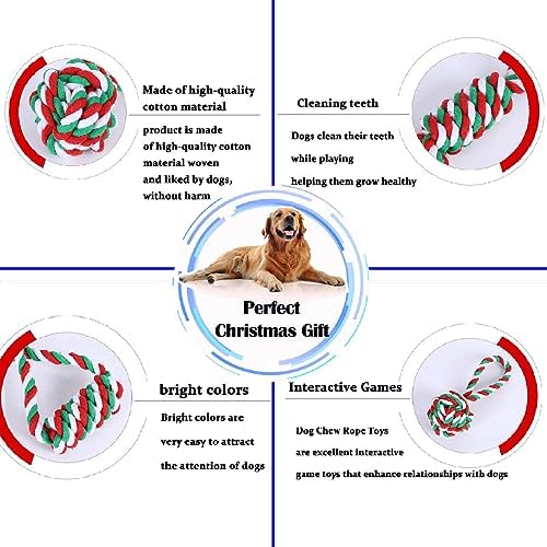 Dog Rope Toy,Dog Toys 4 Pack for Fun and Teeth Cleaning Dog Rope Toys for Medium to Small Dogs