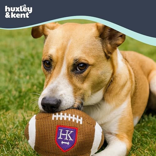 Huxley & Kent Power Plush Squeaky Dog Toy, Hk Football, Small