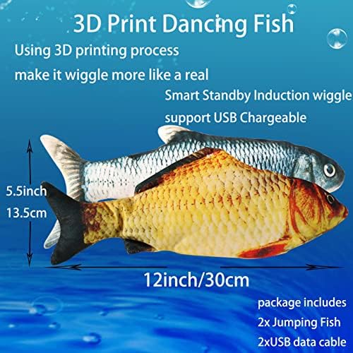 Flopping Fish Electric Dog Toy,Realistic Interac tive for Small Medium Dogs