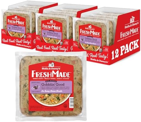 Stella & Chewy's FreshMade Frozen Fresh Grain-Free Gobblin' Good Dog Food, 16-oz pouch (Pack of 12)