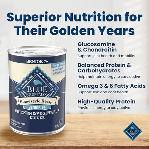 Blue Buffalo Homestyle Recipe Chicken Senior Wet Dog Food, 12.5 oz, 3 ct