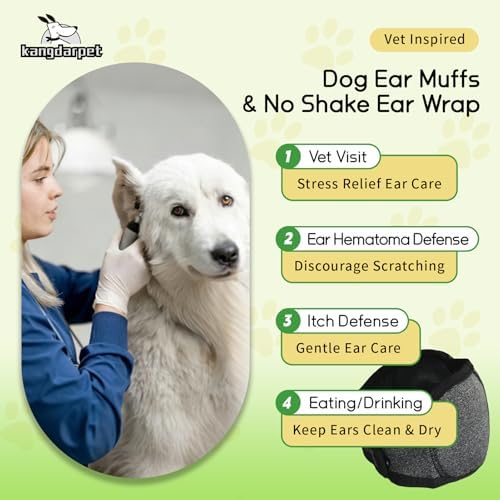 Dog Ear Muffs, Gray, M (Head Size: 14"-19")