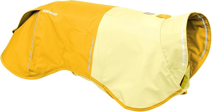 Ruffwear, Sun Shower Dog Raincoat, All-Weather Jacket, Waterproof, Windproof & Lightweight, Mineral Yellow, XX-Small