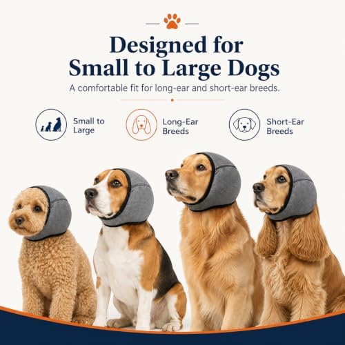 Dog Ear Muffs for Noise Protection, Anxiety Relief & Ear Care(S)