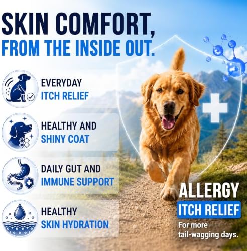 Dog Allergy Chews - 250 Count - Allergy & Itch Relief for Dogs with Omega 3