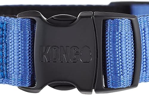KONG Max HD Ultra Durable Neoprene Padded Dog Collar (Large, Blue)