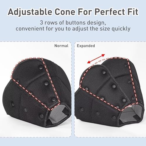 Foldable Pet Cone Collar to Stop Licking After Surgery Adjustable