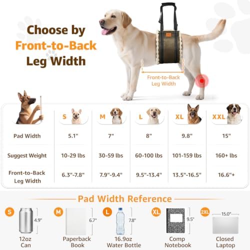 Adjustable Dog Sling for Large Dogs Hind Leg Support Weak Legs Mobility Aid