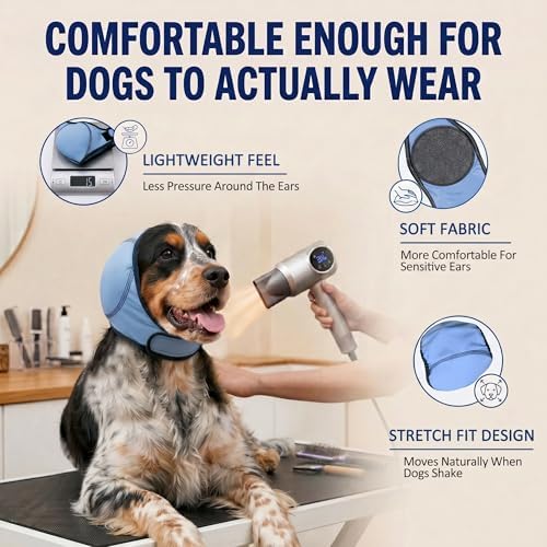 HOFi Dog Ear Covers for Bath: Waterproof Ear Protection to Keep Water Out