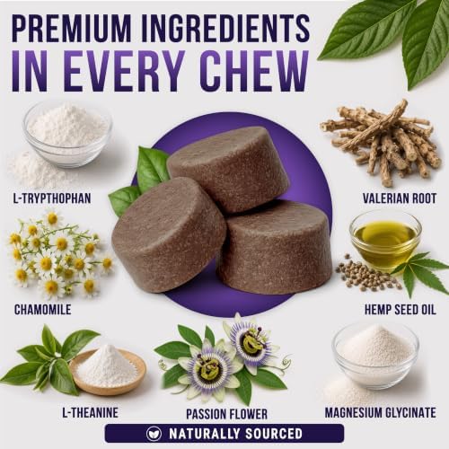 Melatonin for Dogs - 250 Chews - Dog Melatonin Chews for Small & Large Dogs