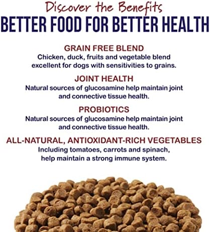 Dr. Gary’s Best Breed Grain-Free Dry Dog Food, Chicken & Duck for Sensitive Stomach & Skin, All Life Stages, Farmer’s Recipe, 4 lb Bag