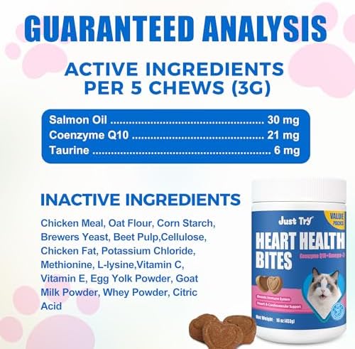 Just Try CoQ10 & Taurine Cat Treats, 16 OZ