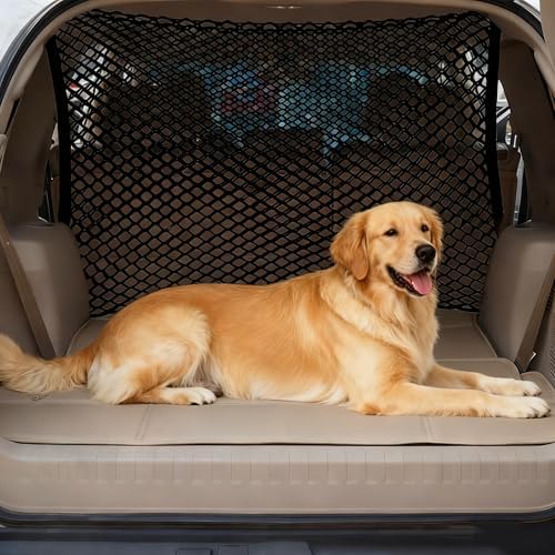 Dog Barrier for Car for Smart Crossblade 2001-2006-pr, Adjustable Reinforced Mesh Pet Net Barrier for Back Seat & Cargo Area Keeps Dogs Safe While Driving