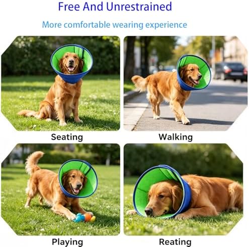 Soft Dog Cone Collar,Adjustable Comfy Cone for Dogs to Stop Licking