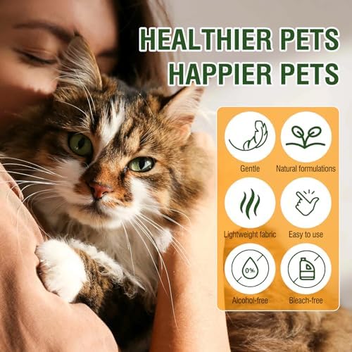 Soft Pet Eye Wipes with Aloe Vera Extract, Gentle Cleansing for Dogs & Cats - Multi-Use for Eyes, Paws, Ears & Chin Care, PH Balanced for Sensitive Skin (200 PCS)
