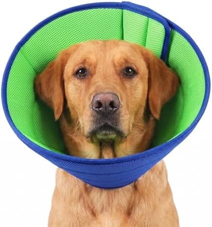 Soft Dog Cone Collar,Adjustable Comfy Cone for Dogs to Stop Licking