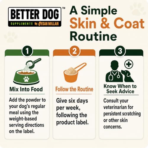 Better Dog Skin Magic Skin and Coat Supplement Powder for Dogs, 4 oz