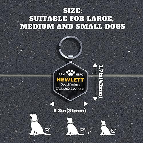 Dog Tags Personalized Pet ID Tags - QR Code Customize Dog Cat Tag - Pet Online Profile Display Pet Information
