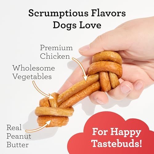 DreamBone CollaYUMS Knots Plus Collagen Rawhide-Free Dog Treats, 14 Count