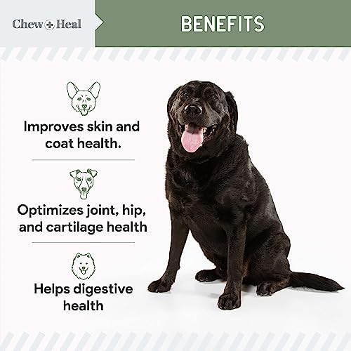 All in 1 Dog Vitamins and Supplements, 120 Soft Chew Multivitamins with Glucosamine, Probiotics, Omega Fish Oil -for Skin, Coat, Hip, Joint & Gut Health -Senior, Puppy, Large & Small Dogs