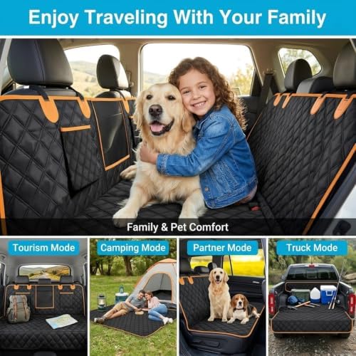 Dog Car Back Seat Pet Cover for Jeep Wrangler JL Unlimited 4-Door 2018-2026