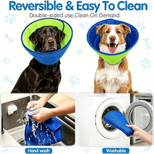 Soft Dog Cone Collar,Adjustable Comfy Cone for Dogs to Stop Licking