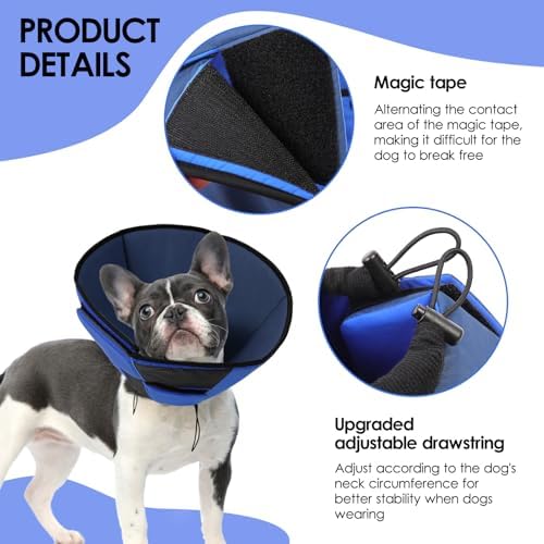 Dog Recovery Collar Cone for Medium Dogs, Adjustable Dog Cone Alternative
