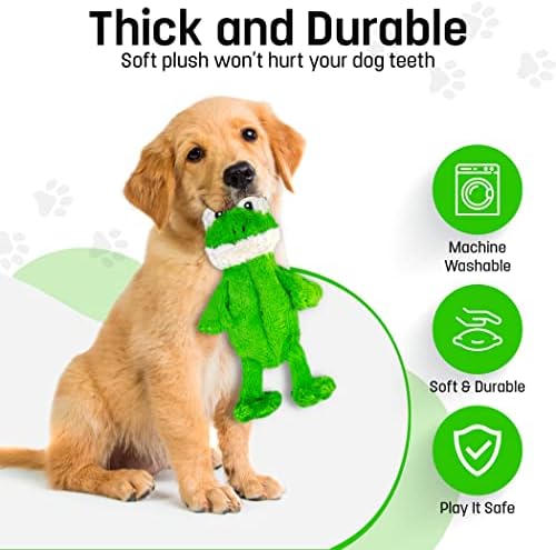 FGA MARKETPLACE Frog-Fox Flat NO Stuffing NO Squeak Plush Dog Toy, Funny Style Will Entertain Your Pet for Hours, Recommended for Small and Medium Dog 21 INCH Long