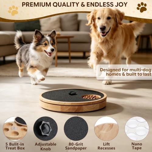 Dog Nail Scratch Board with Treat Box, Dog Scratch Pad for Nail File