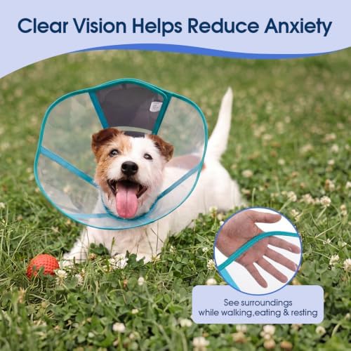 Dog Cone Collar After Surgery, Clear Recovery Collar to Stop Licking