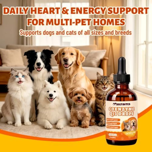 Coenzyme Q10 Drop & Taurine Suppelment for Dogs & Cats, 2 oz