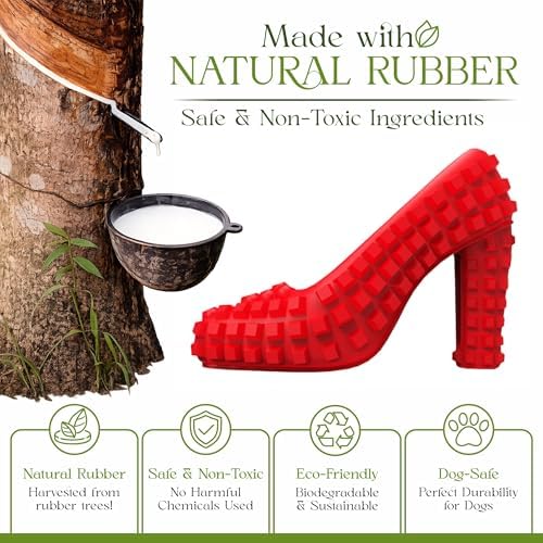 Treat Dispensing Chew Shoe Interactive Puzzle Toys - Dog Chew Enrichment Toys for Aggressive Chewers, Boredom Relief and Brain Stimulating Game Keeps Dogs Engaged