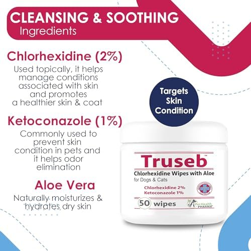 Chlorhexidine & Ketoconazole Medicated Dog & Cats Wipes 100ct Wipes for Hot Spots, Flaky Skin, Red Itchy Irritated Paws, Helps Clean, Deodorize,Irritated Skin Folds NDC: 86176-204-10 (Made in U.S.A)