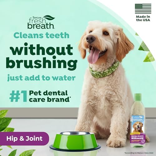 TropiClean Fresh Breath Water Additive for Hip & Joint Support, 16oz