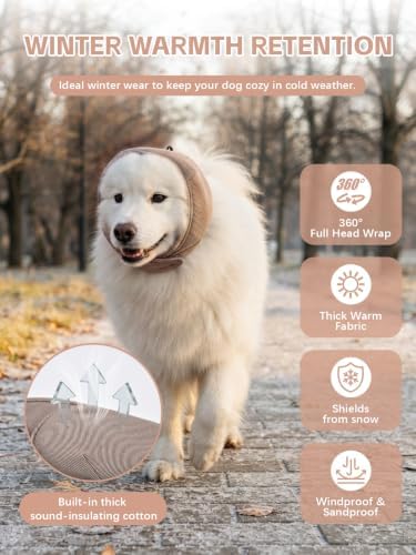 Dog Ear Cover, Dog Ear Muffs Noise Protection, S Khaki