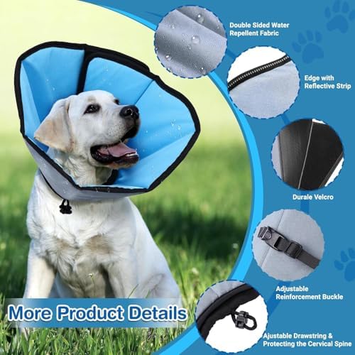 Soft Dog Cone Collar for Large Dogs After Surgery Adjustable