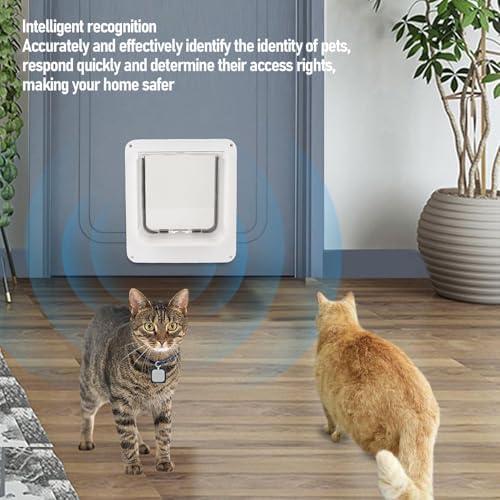 Pongnas Cat Door with Collar Activation – Automatic TwoWay Pet Door for