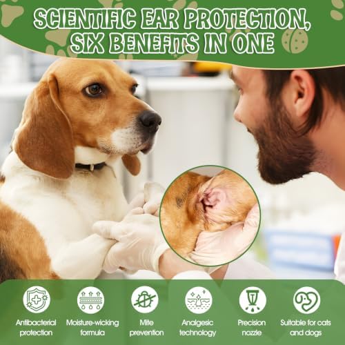 Dog Ear Powder for Hair Removal, Remove Ear Hair and Reduce Ear Wax, Odor